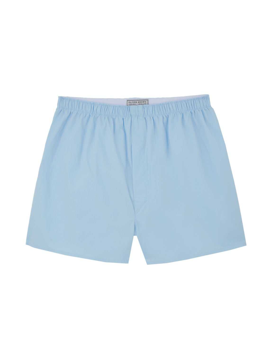 Cotton Boxer Shorts, Plain - Pale Blue – Oliver Brown