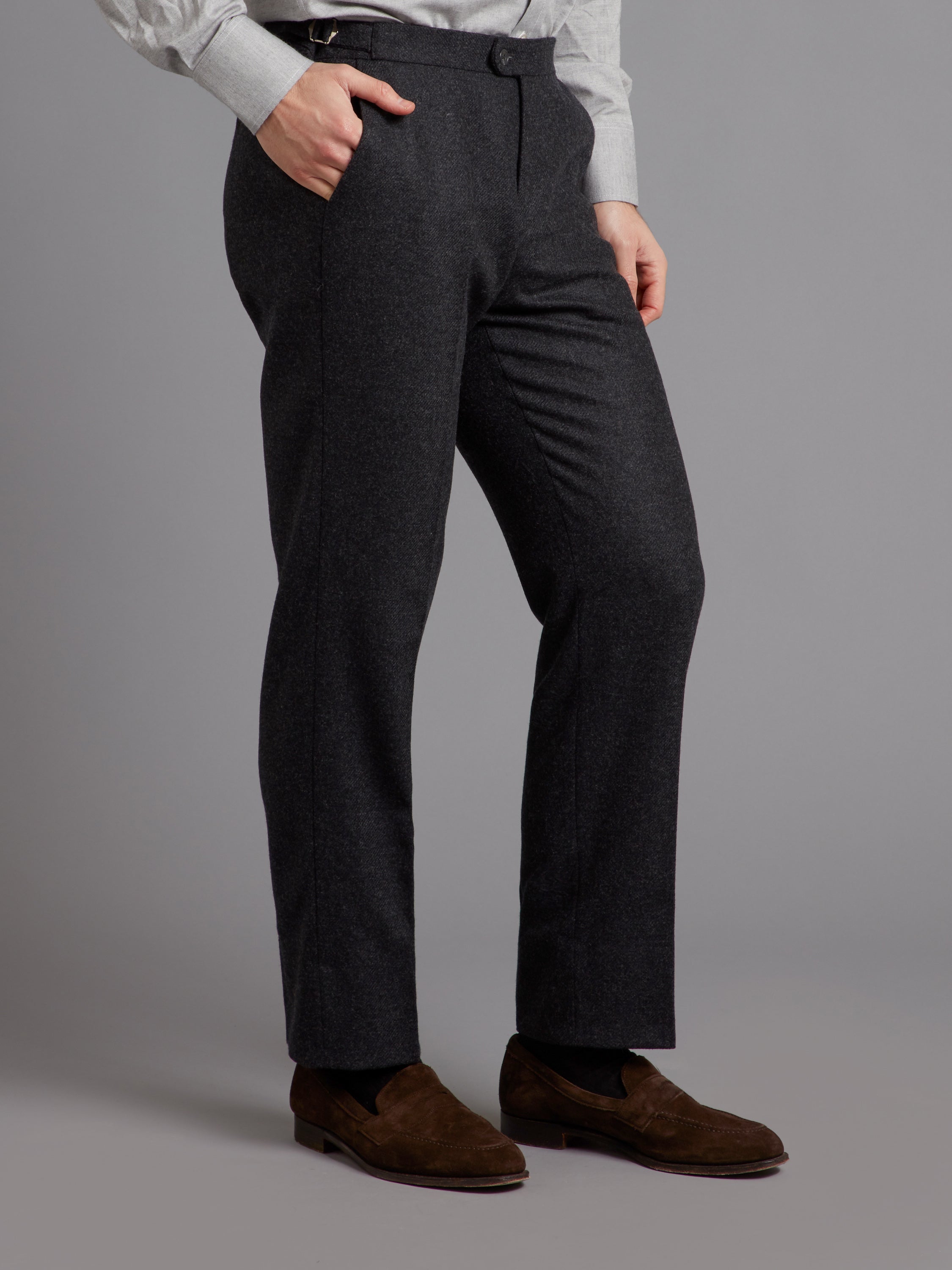 Light Grey Stretch Wool Dress Pant - Custom Fit Tailored Clothing