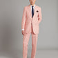 Flat Front Linen Trouser - Pink