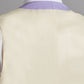 Double Breasted Wool Waistcoat With Piping - Mauve