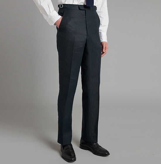 The Formal Brace in White Moiré - Made-To-Measure Tailoring from
